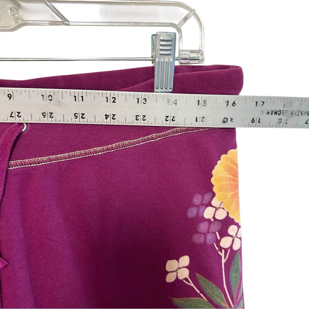 Rare! lucky brand M-XL sweatpants cropped Asian floral print boho‎ yoga Y2K - Picture 7 of 16